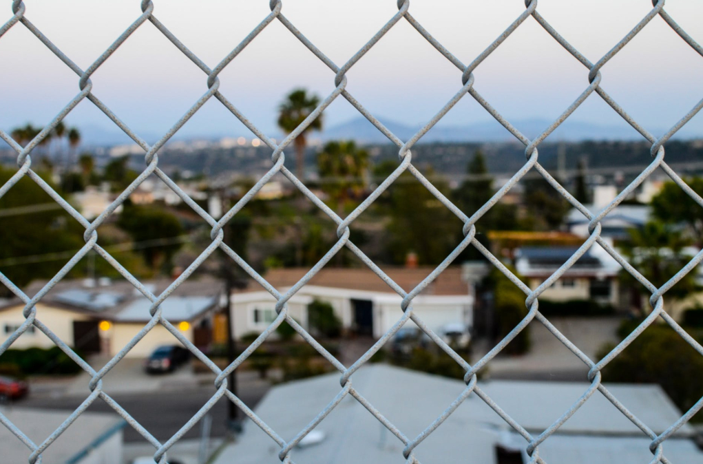 this image shows chain link fence in rocklin, california