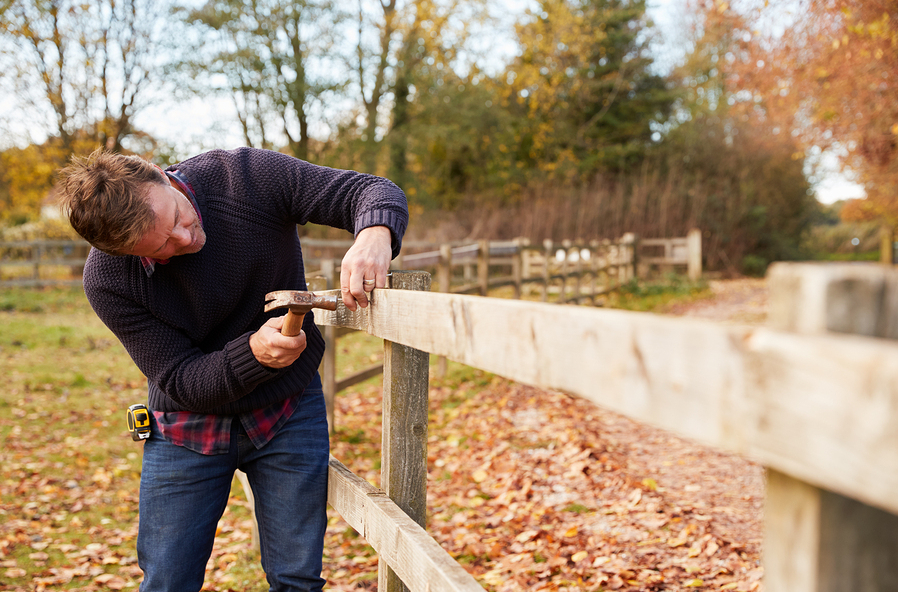 this image shows of fence repair in Rocklin California