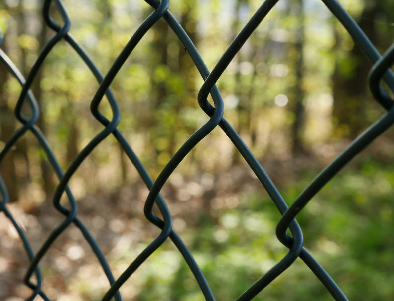 this is a picture of chain link fence in Rocklin, CA