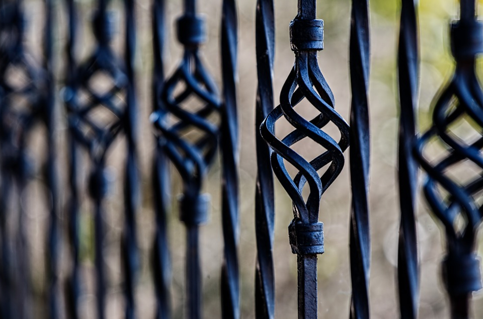 this is a picture of wrought iron fence in Rocklin, CA